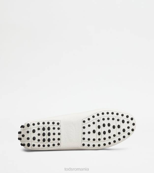 pantofi gommino din piele femei Tod's 080D66 alb