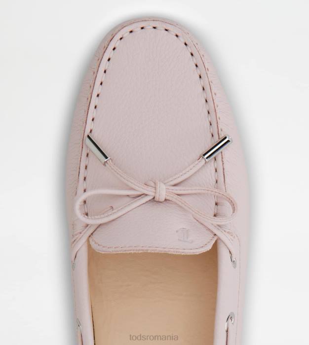 pantofi gommino din piele femei Tod's 080D67 roz