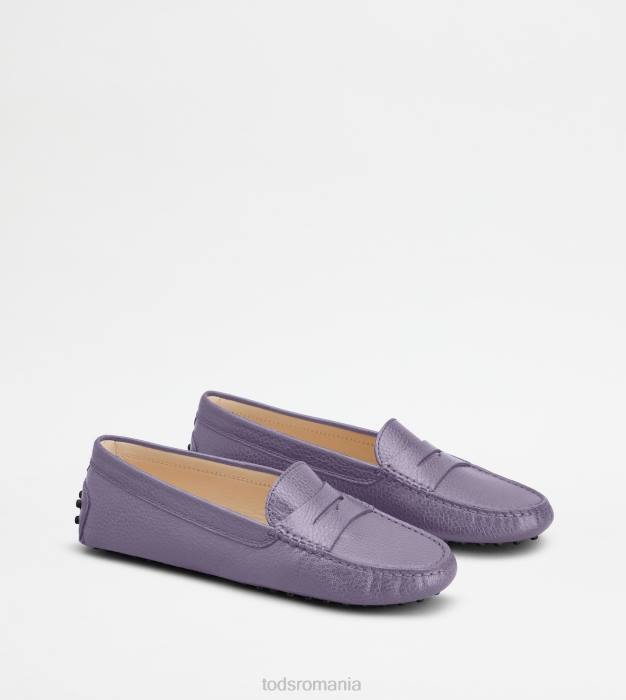 pantofi gommino din piele femei Tod's 080D71 violet