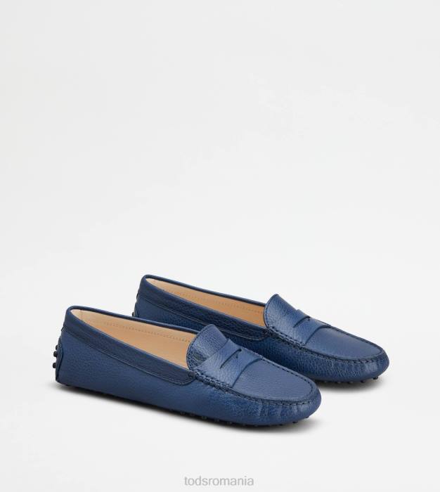 pantofi gommino din piele femei Tod's 080D76 albastru