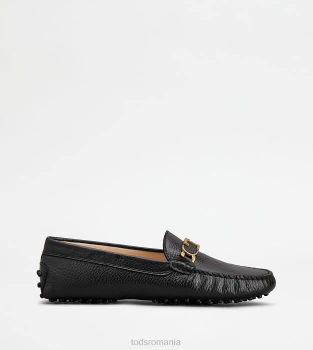 pantofi gommino din piele femei Tod's 080D78 negru