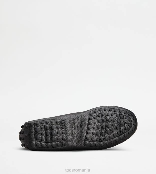 pantofi gommino din piele femei Tod's 080D78 negru