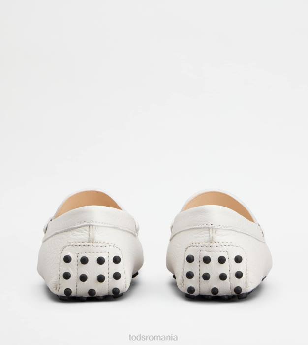pantofi gommino din piele femei Tod's 080D81 alb