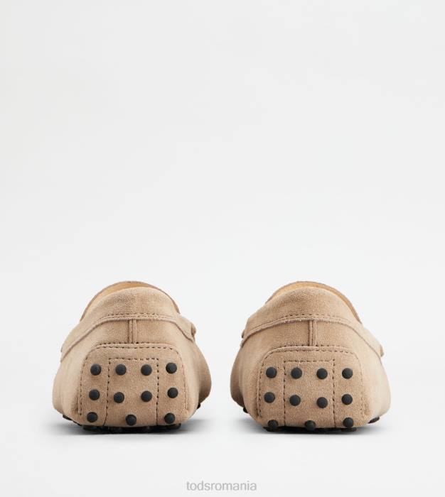 pantofi gommino din piele intoarsa femei Tod's 080D104 bej