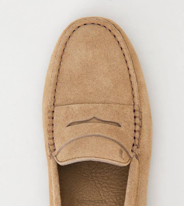 pantofi gommino din piele intoarsa femei Tod's 080D104 bej