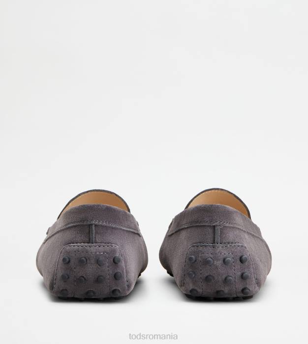 pantofi gommino din piele intoarsa femei Tod's 080D114 gri