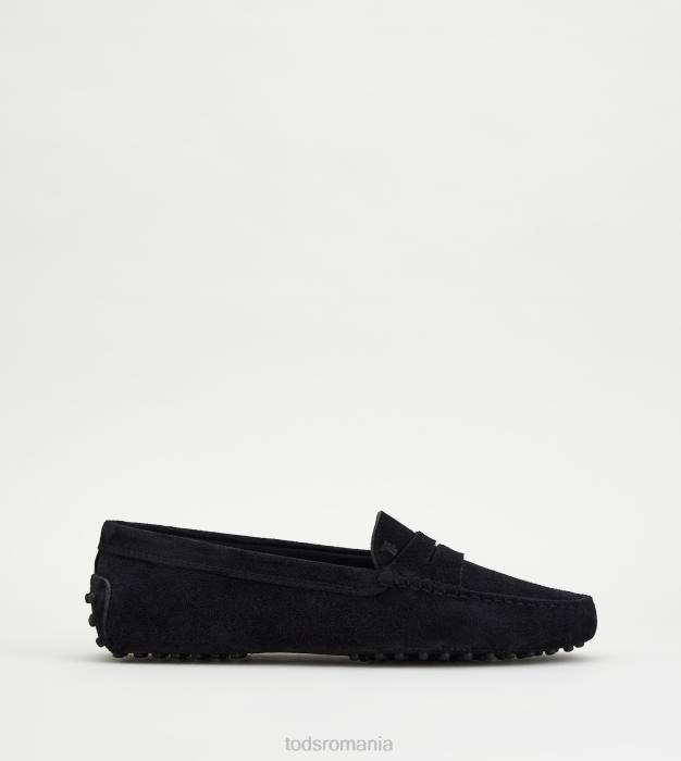 pantofi gommino din piele intoarsa femei Tod's 080D65 negru