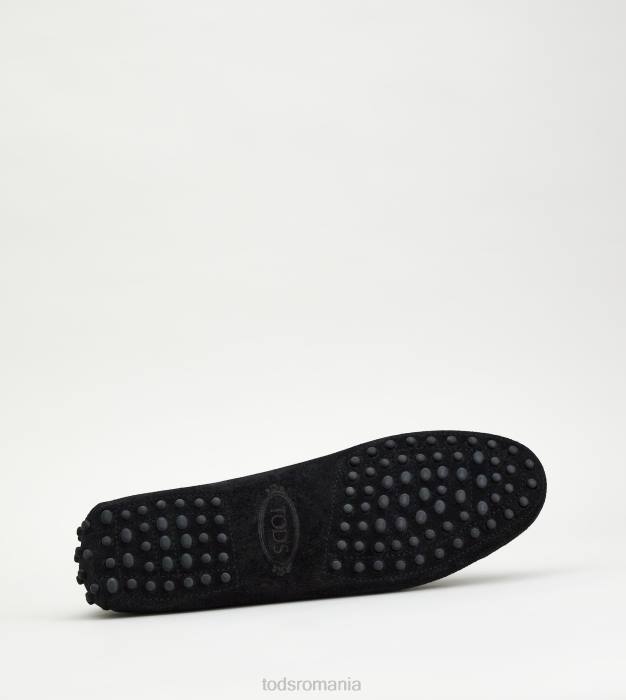 pantofi gommino din piele intoarsa femei Tod's 080D65 negru