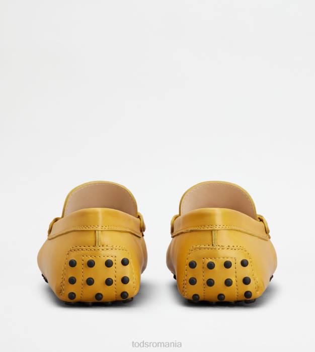 t pantofi gommino atemporal din piele femei Tod's 080D100 galben