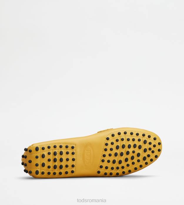 t pantofi gommino atemporal din piele femei Tod's 080D100 galben