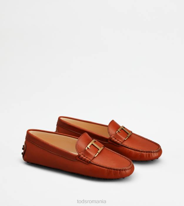 t pantofi gommino atemporal din piele femei Tod's 080D101 maro
