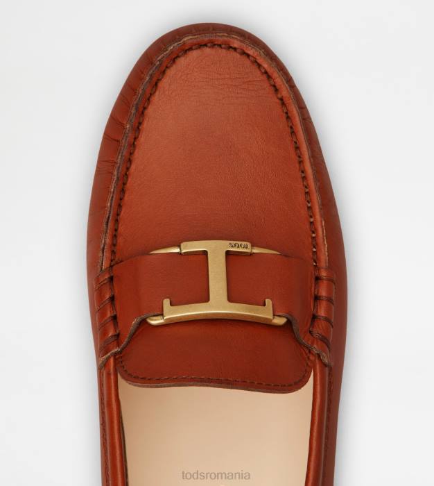t pantofi gommino atemporal din piele femei Tod's 080D101 maro