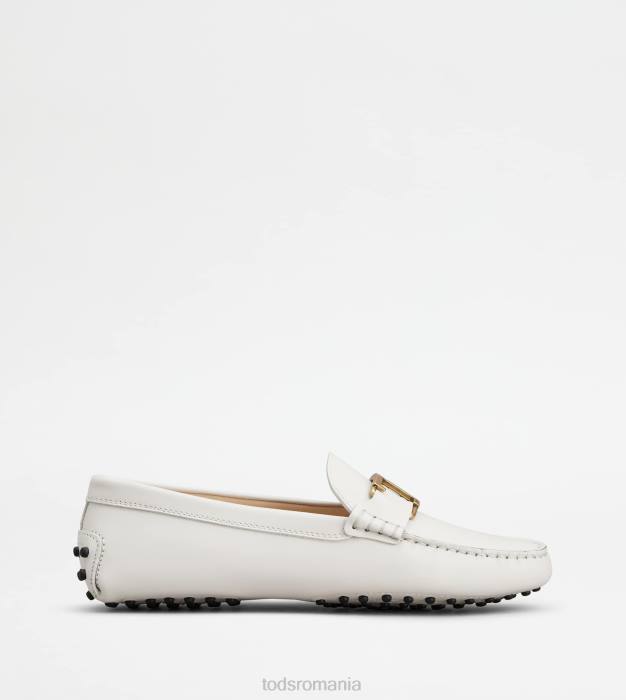 t pantofi gommino atemporal din piele femei Tod's 080D99 alb