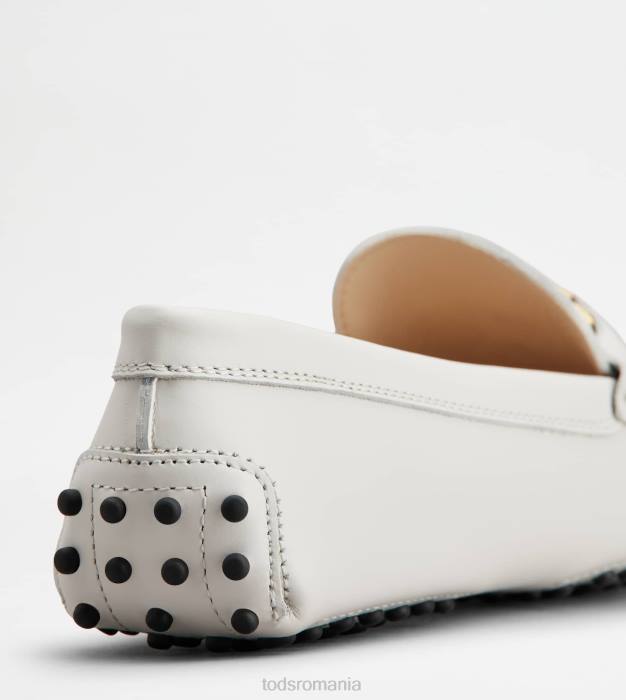 t pantofi gommino atemporal din piele femei Tod's 080D99 alb