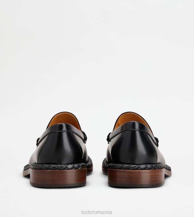 mocasini din piele cu vard femei Tod's 080D34 negru