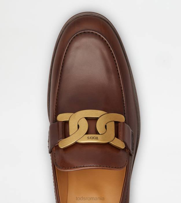 mocasini din piele femei Tod's 080D11 maro