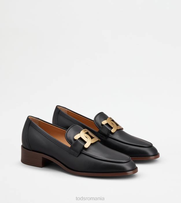 mocasini din piele femei Tod's 080D12 negru