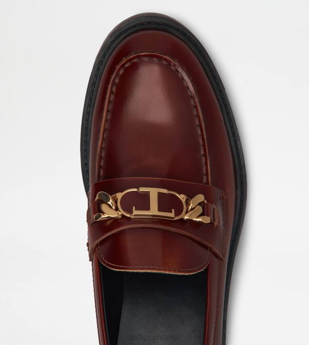mocasini din piele femei Tod's 080D16 maro