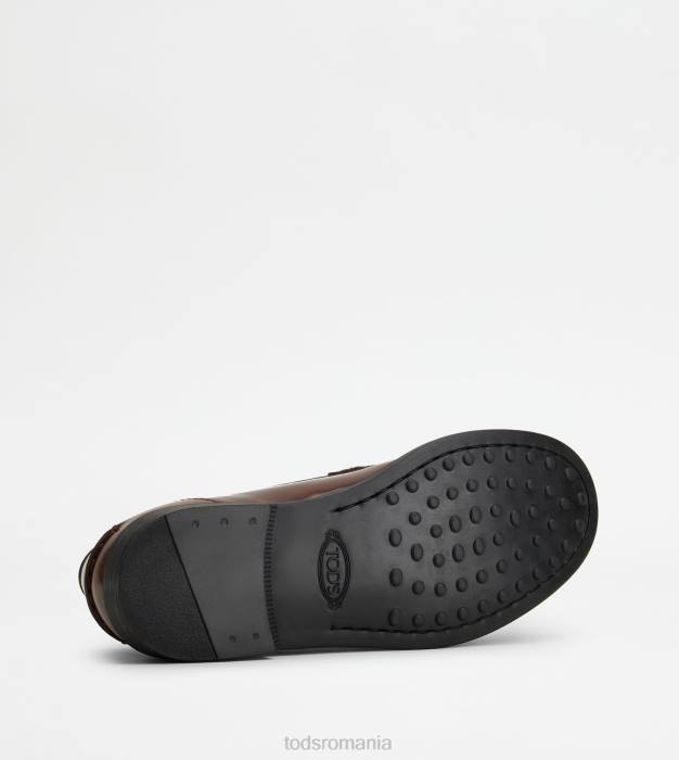 mocasini din piele femei Tod's 080D19 maro