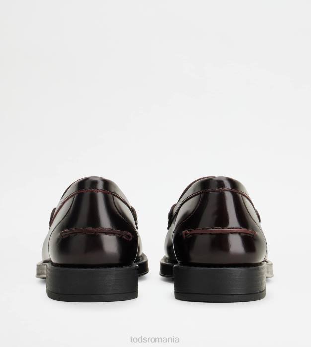 mocasini din piele femei Tod's 080D21 Burgundia