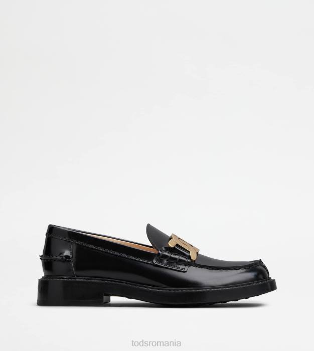 mocasini din piele femei Tod's 080D23 negru