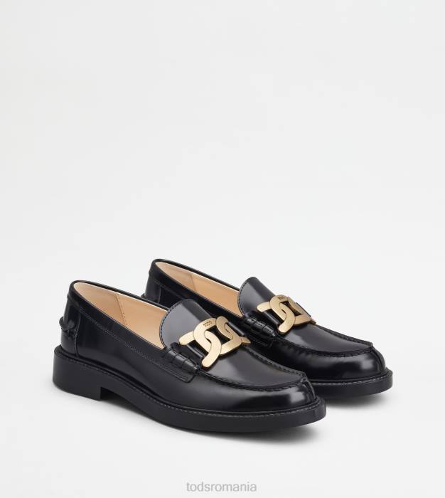 mocasini din piele femei Tod's 080D23 negru