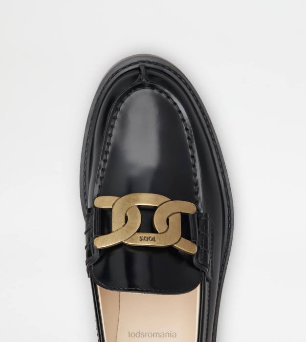 mocasini din piele femei Tod's 080D23 negru