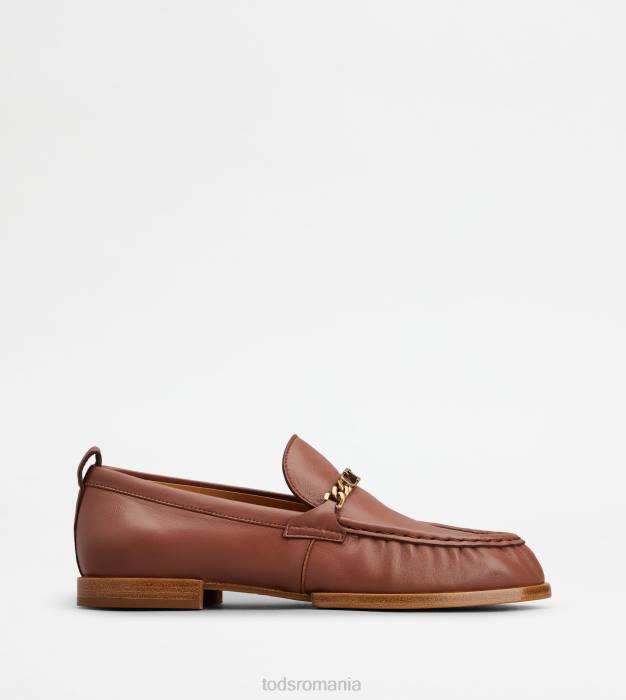 mocasini din piele femei Tod's 080D27 maro