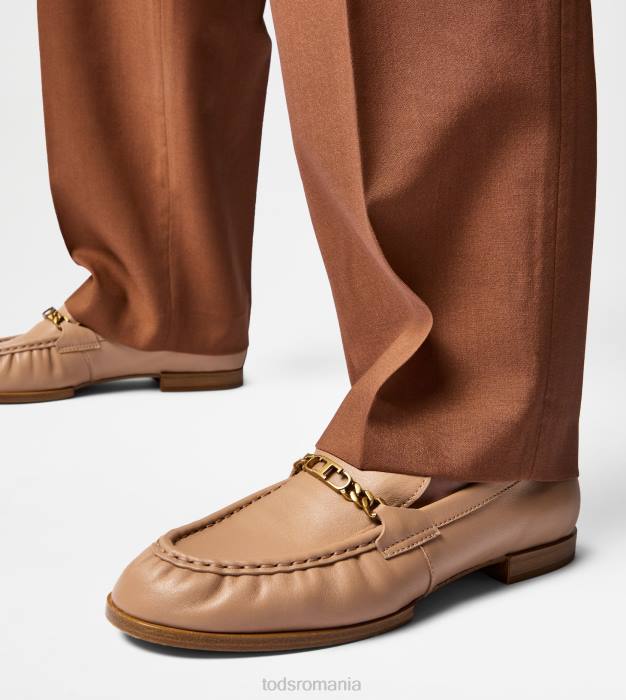 mocasini din piele femei Tod's 080D28 roz