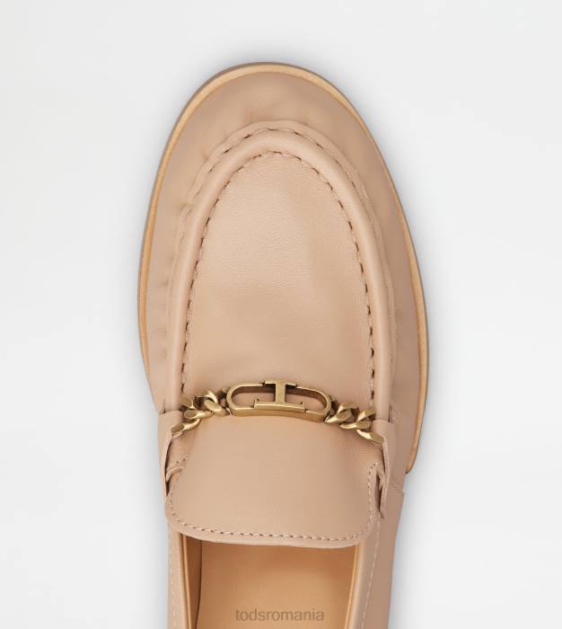 mocasini din piele femei Tod's 080D28 roz