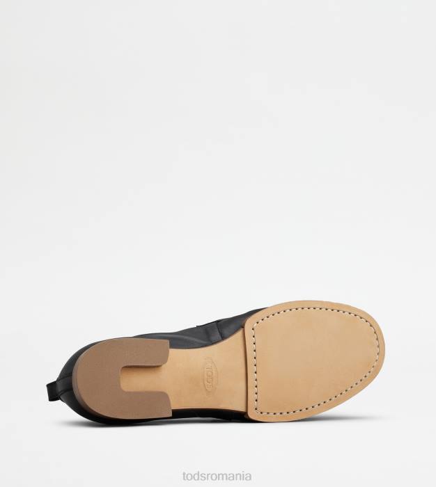 mocasini din piele femei Tod's 080D30 negru