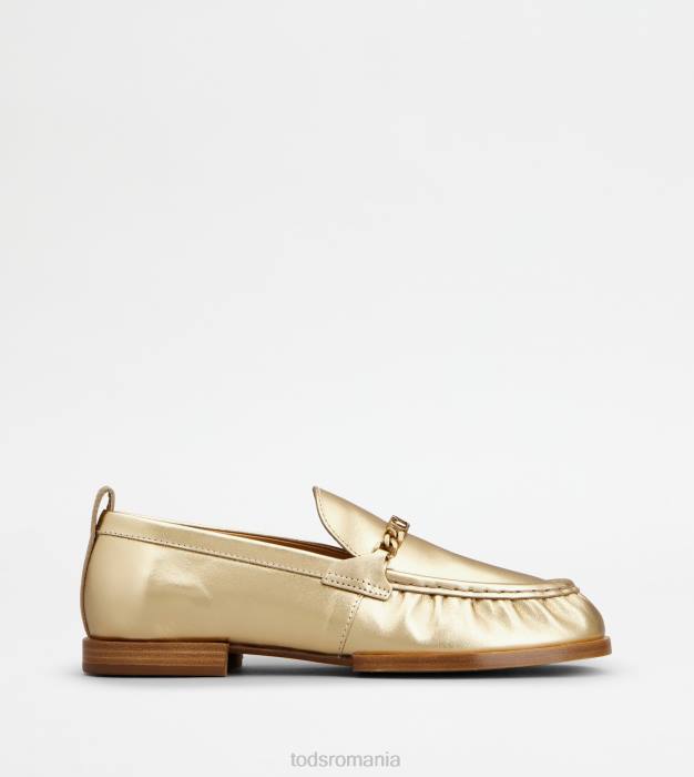 mocasini din piele femei Tod's 080D32 aur