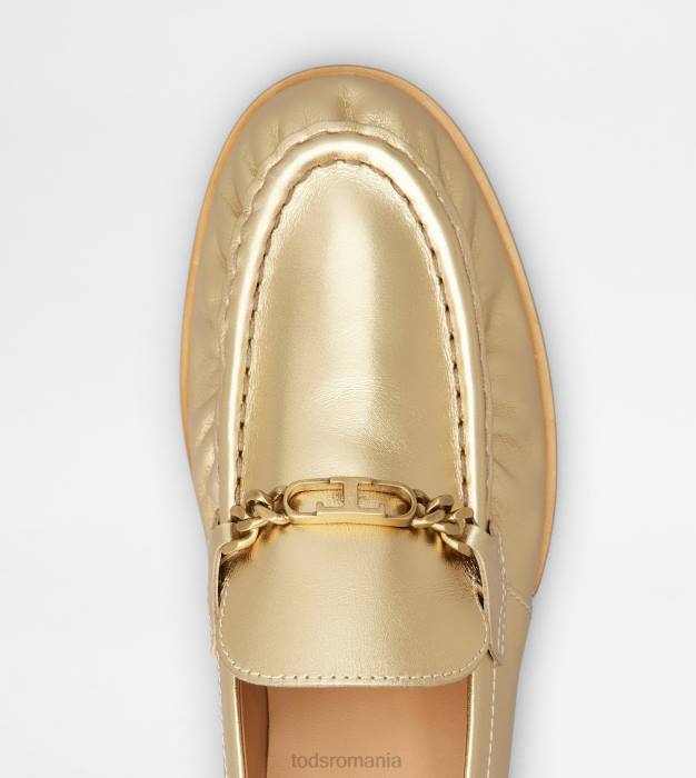 mocasini din piele femei Tod's 080D32 aur