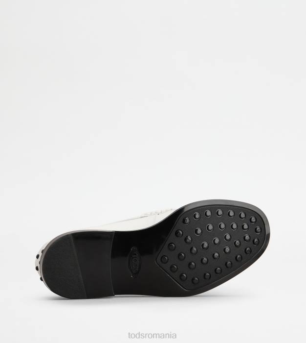 mocasini din piele femei Tod's 080D35 alb