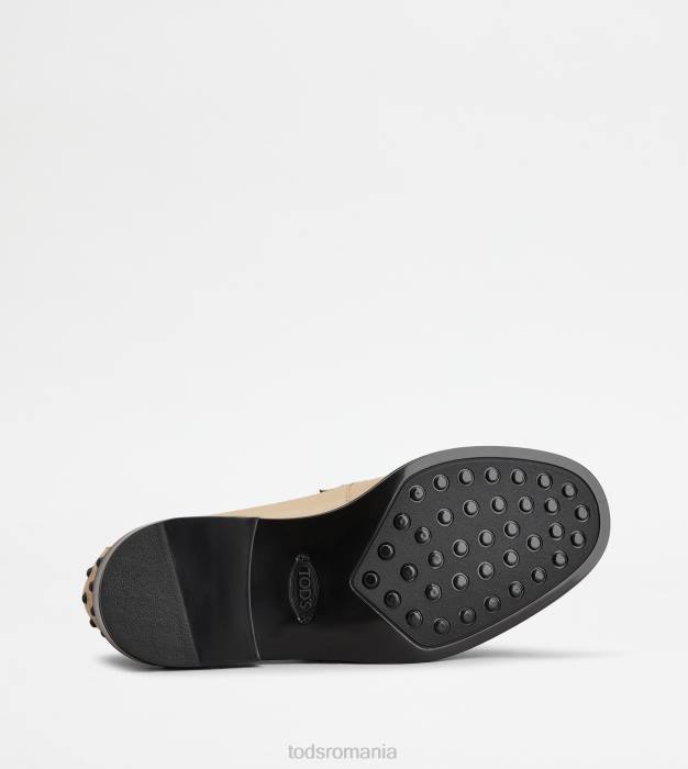 mocasini din piele femei Tod's 080D37 bej
