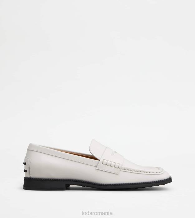 mocasini din piele femei Tod's 080D48 alb