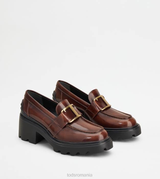 mocasini din piele femei Tod's 080D49 maro