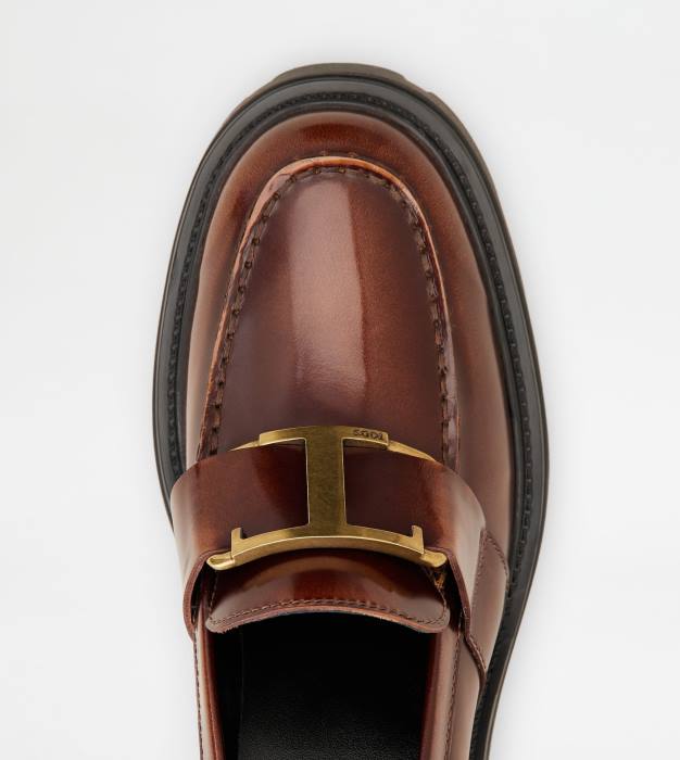 mocasini din piele femei Tod's 080D49 maro