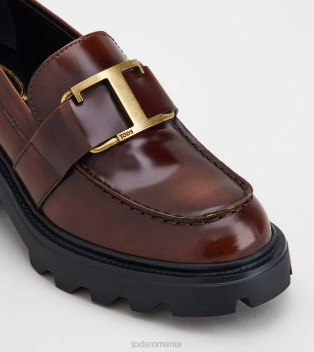 mocasini din piele femei Tod's 080D49 maro