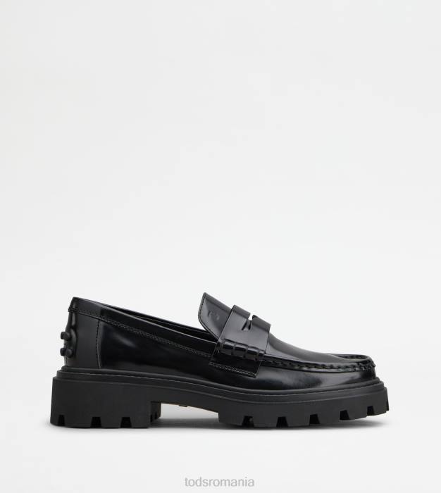 mocasini din piele femei Tod's 080D4 negru