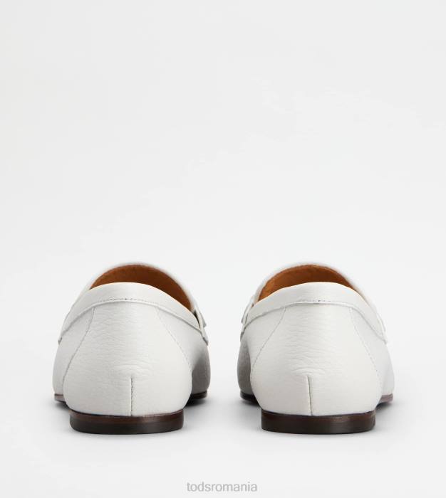 mocasini din piele femei Tod's 080D51 alb