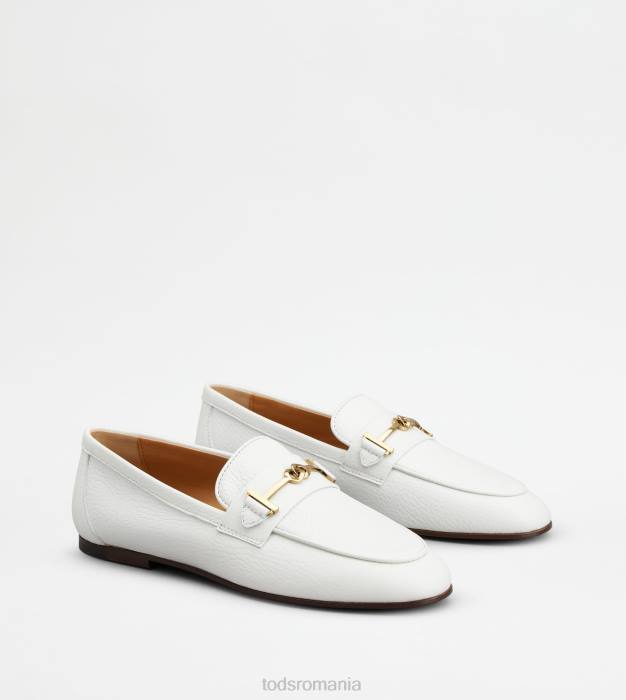 mocasini din piele femei Tod's 080D51 alb