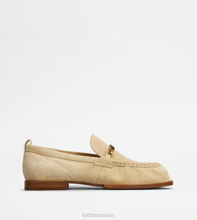 mocasini din piele intoarsa femei Tod's 080D31 bej