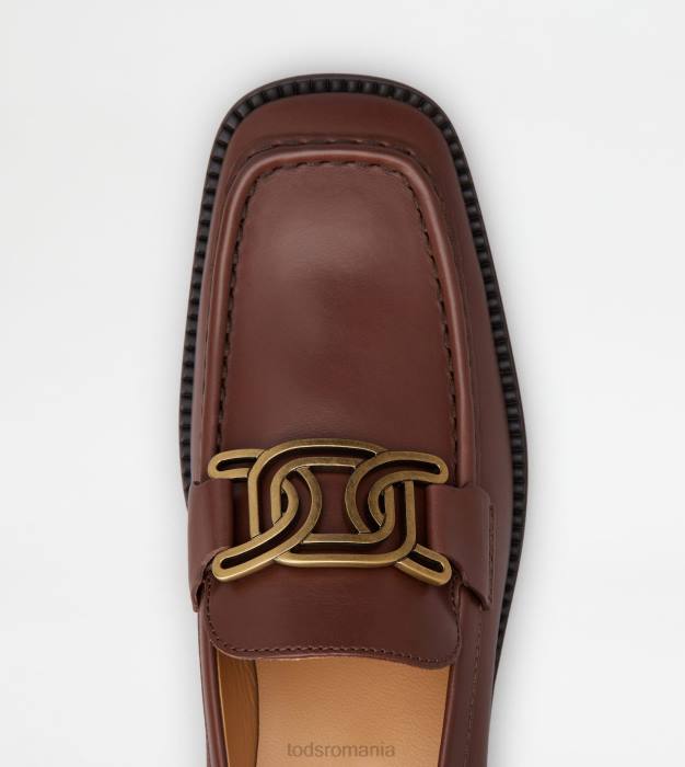mocasini kate din piele femei Tod's 080D43 maro