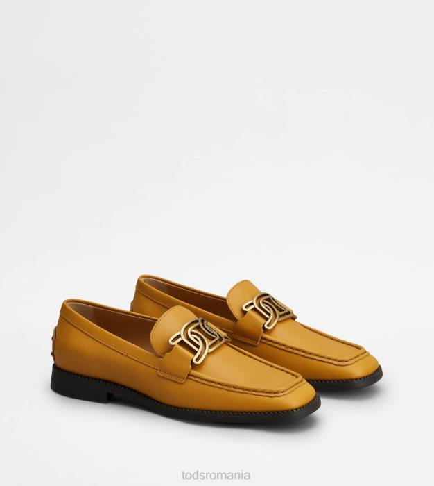 mocasini kate din piele femei Tod's 080D44 galben