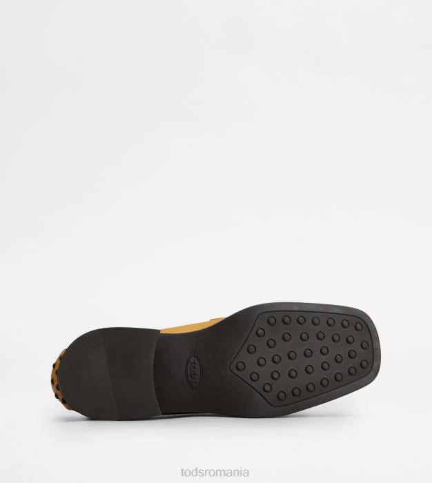 mocasini kate din piele femei Tod's 080D44 galben