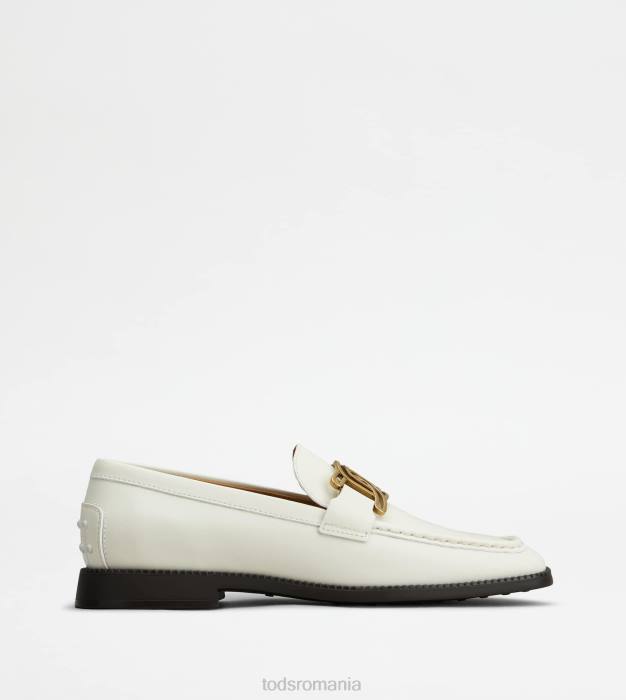 mocasini kate din piele femei Tod's 080D45 alb