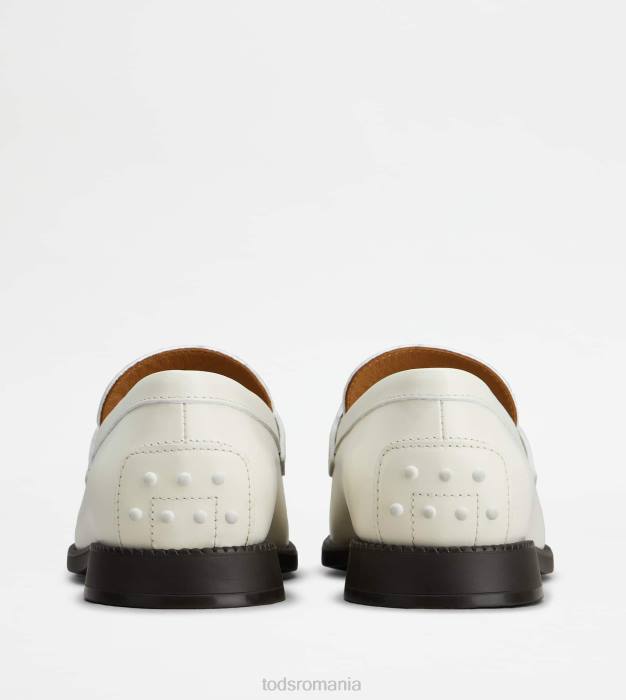 mocasini kate din piele femei Tod's 080D45 alb