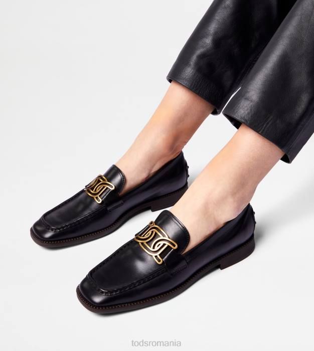 mocasini kate din piele femei Tod's 080D46 negru