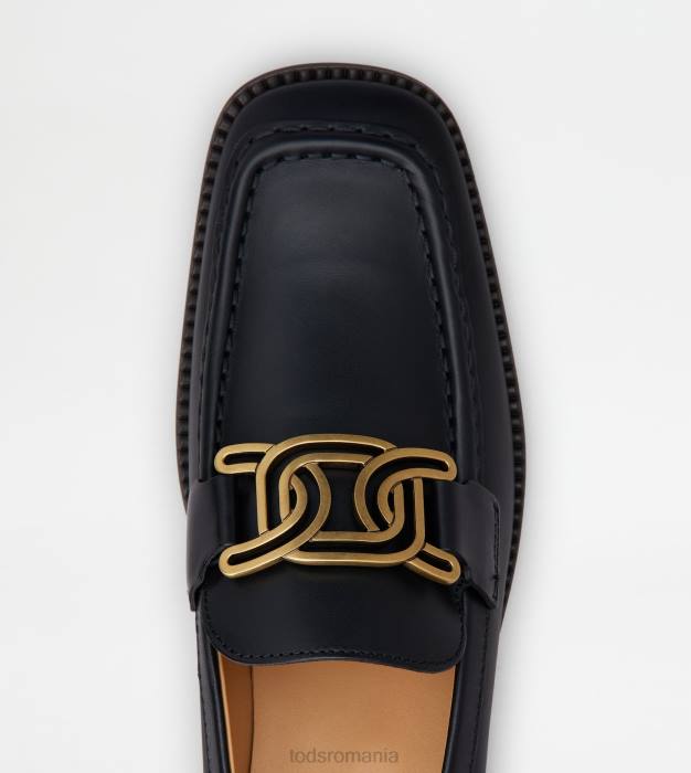 mocasini kate din piele femei Tod's 080D46 negru